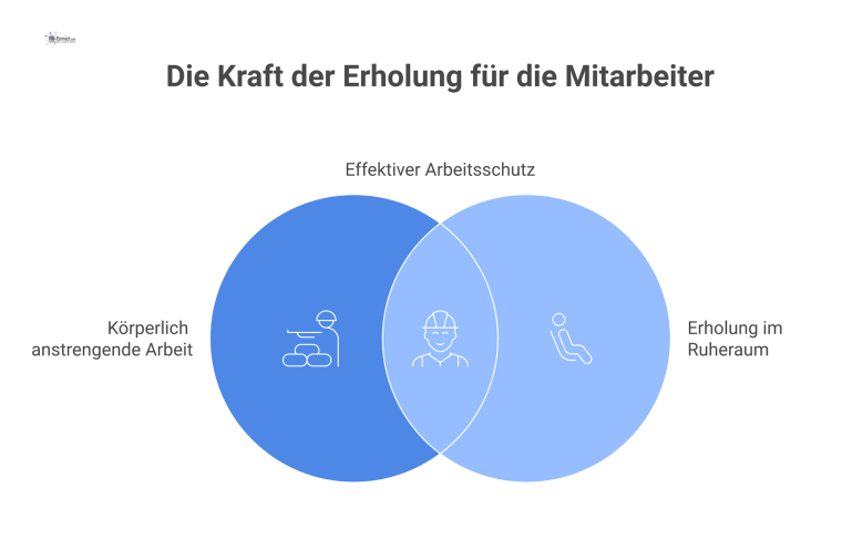 Mitarbeiter in Arbeitskleidung entspannt auf einer Ruheliege in einem abgedunkelten Raum mit Vorhängen und einem Wasserspender zur Erholung.