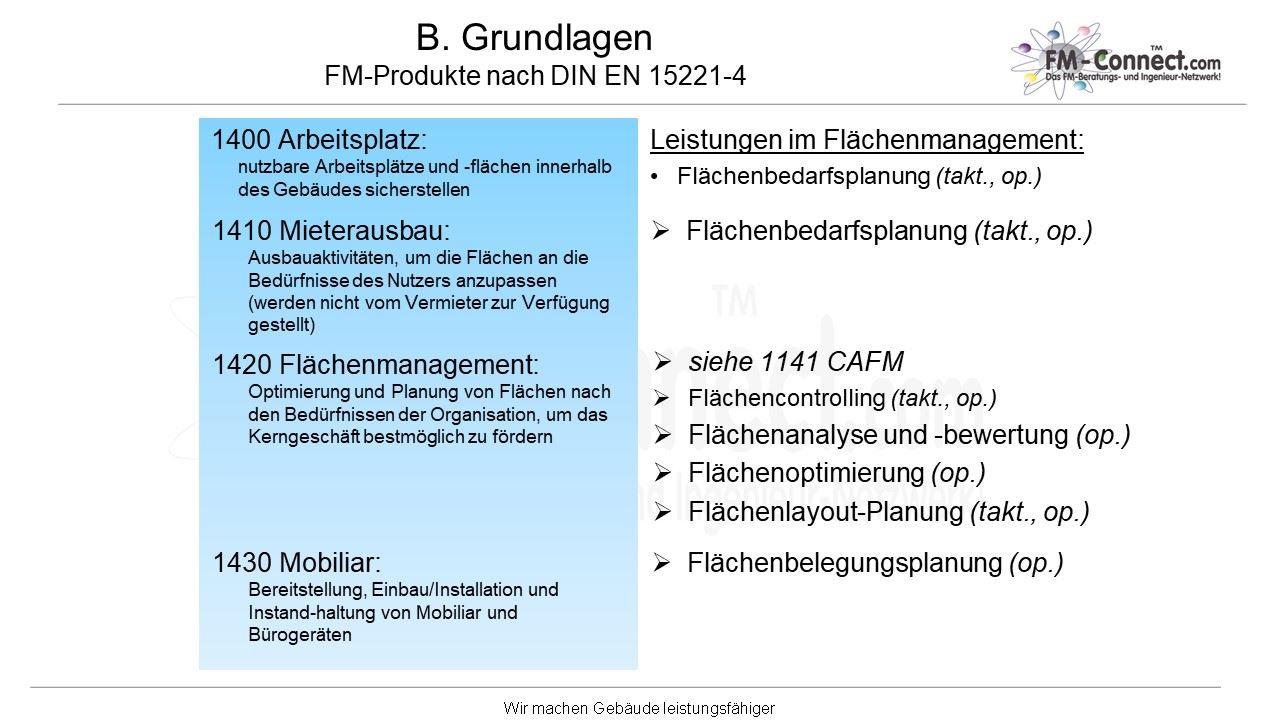 Weiterfuehrung der Erlaeuterung der Aktivitaeten in FM-Produkten und deren Leistungen