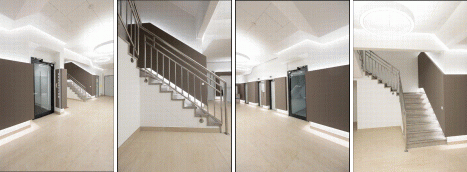 Handwerksqualität schafft Arbeitsräume (Foyer) Fotomontage eines renovierten Foyer von einem Buerogebaeude